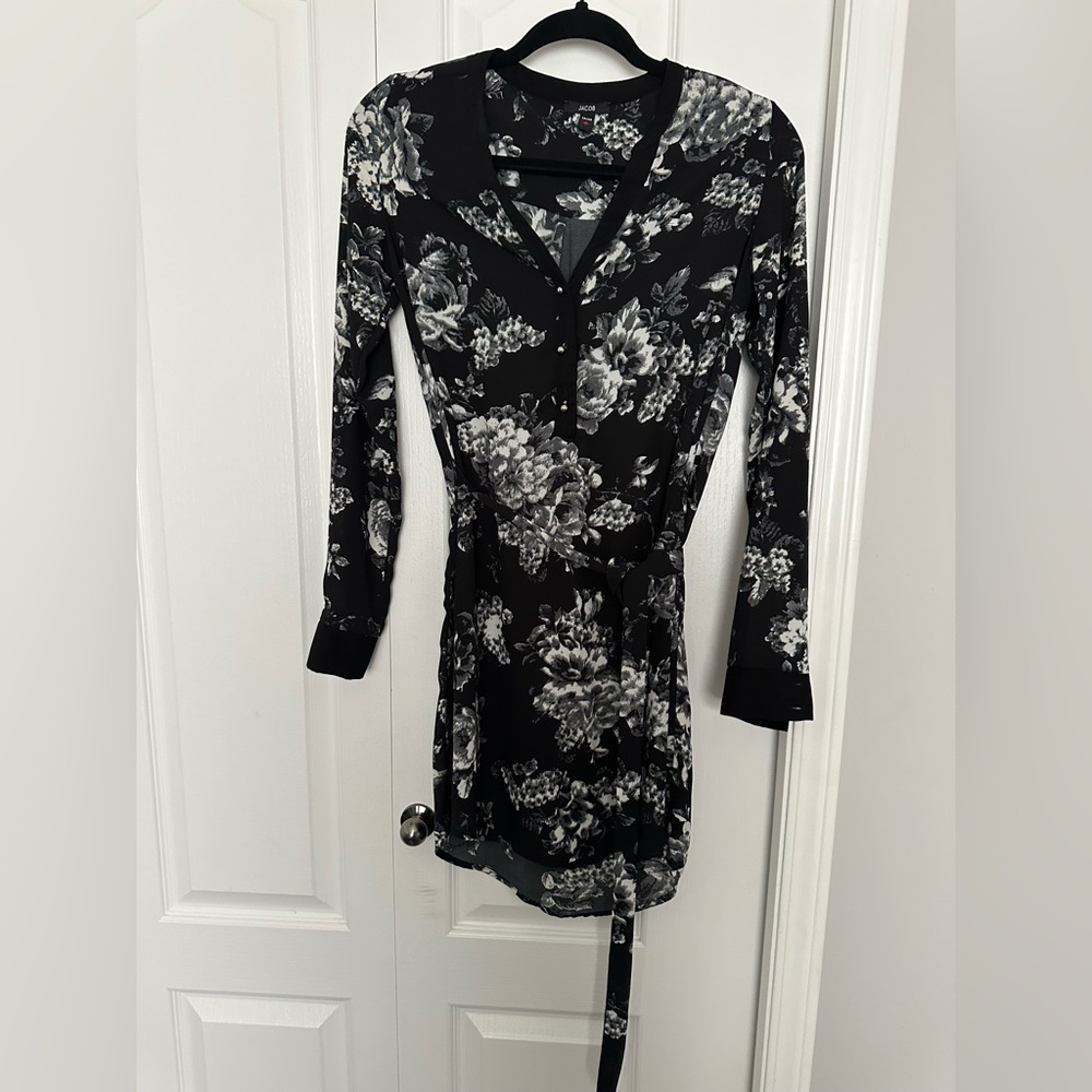 Jacob Monochrome black and white Floral Dress in size XS